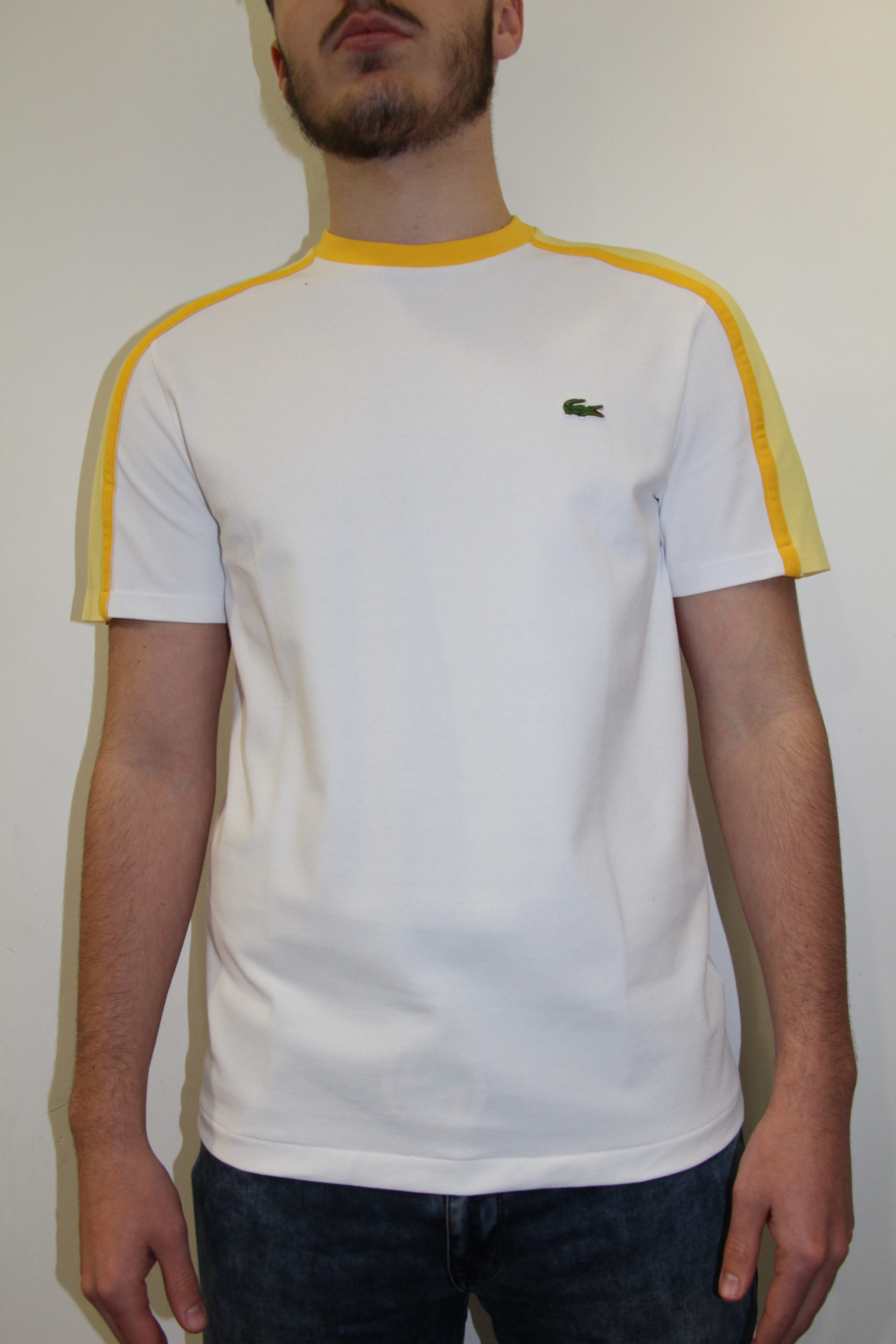 tee shirt jaune lacoste