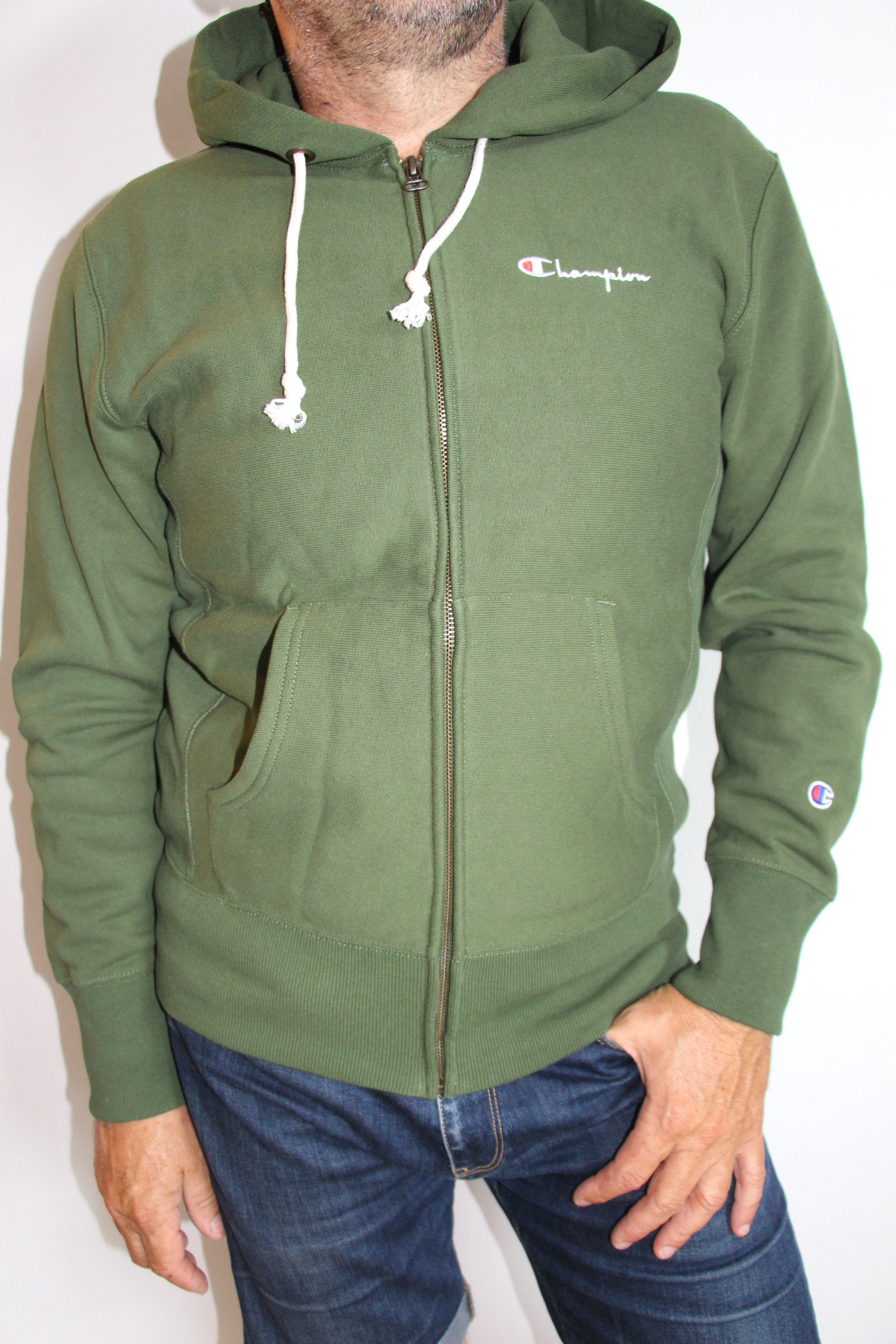 CHAMPION , Sweatshirt Zippé Reverse Wave Green