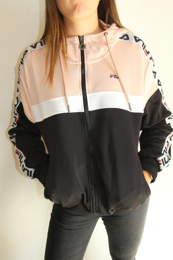 FILA Veste Avec Bandes Rose