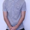 LACOSTE - Polo Regular Rayures Gris