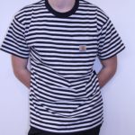 CARHARTT WIP – Barkley Rayé Blanc Marine