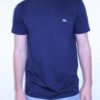 t-shirt LACOSTE en coton Pima marine col rond sport aventure Orange