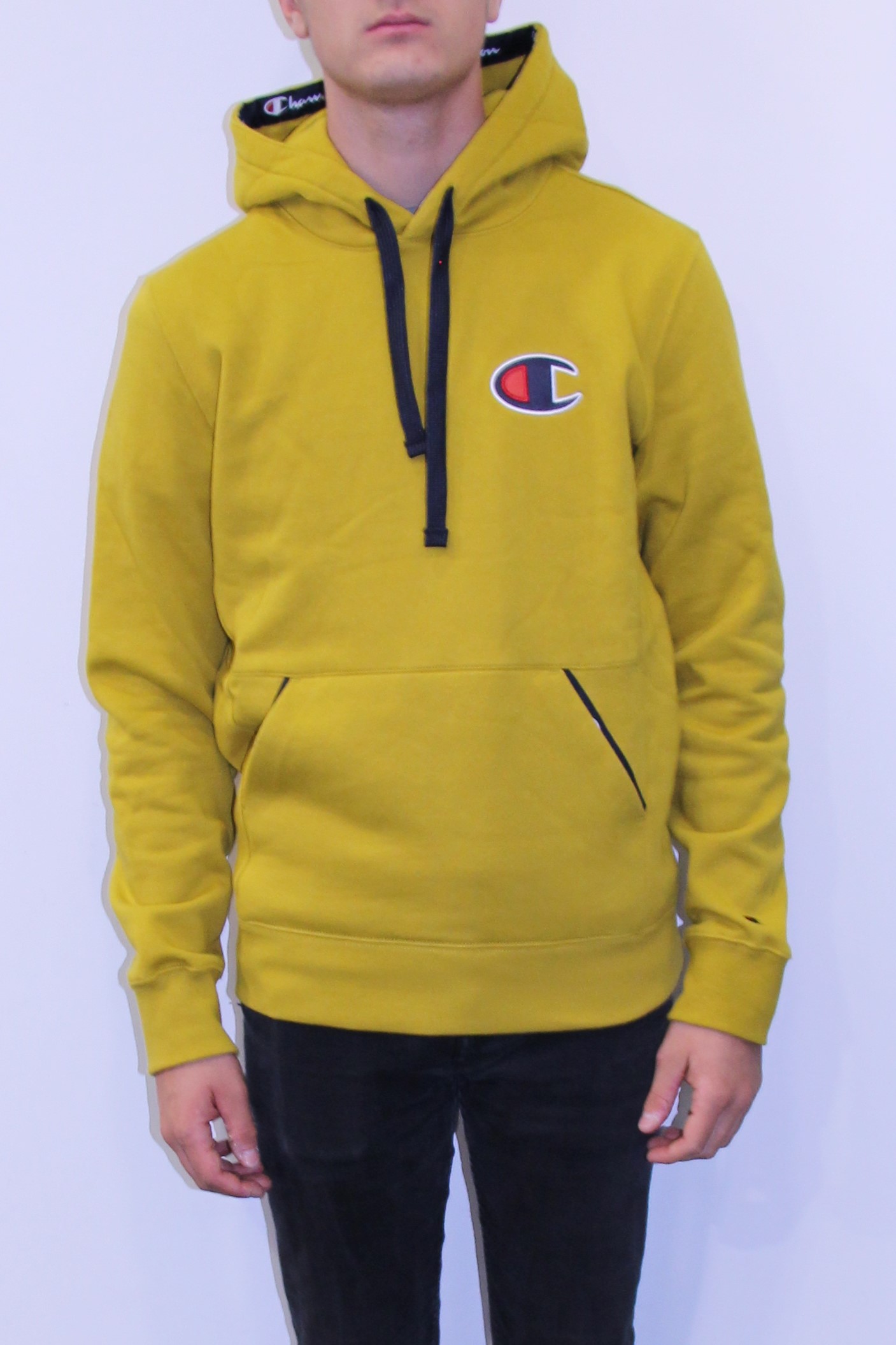 CHAMPION Sweatshirt capuche logo C jaune - SPORT AVENTURE