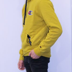 CHAMPION Sweatshirt capuche logo C jaune