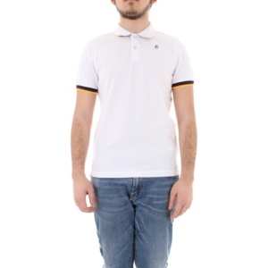 K WAY Polo Vincent Contrast Blanc