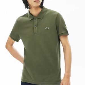 LACOSTE Polo Slim kaki coton uni