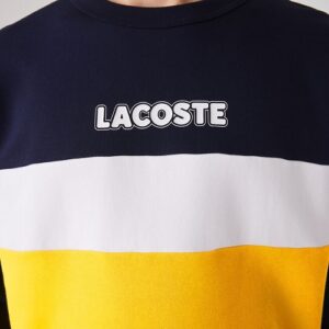 LACOSTE  Sweatshirt Color-Block Molleton Marine