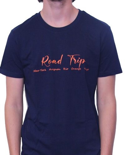 BONMOMENT T-shirt Coton Bio Road Trip Marine