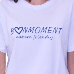 BONMOMENT T-shirt Coton Bio Friendly Blanc