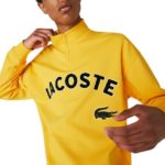 LACOSTE Sweatshirt demi zip Live jaune