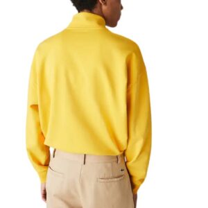 LACOSTE Sweatshirt demi zip Live jaune
