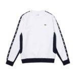 LACOSTE Sweatshirt molleton blanc color-block