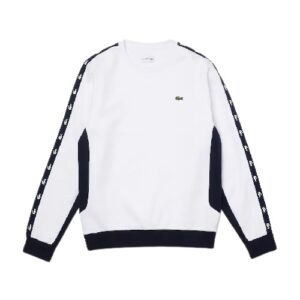LACOSTE Sweatshirt molleton blanc color-block