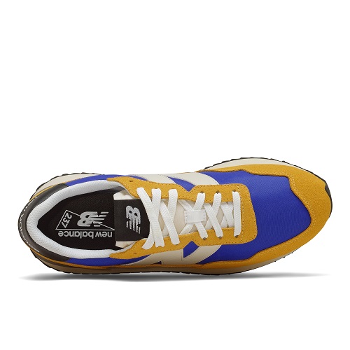 chaussures running New Balance 237 homme jaune bleu basket new balance ms237 sport aventure à Orange