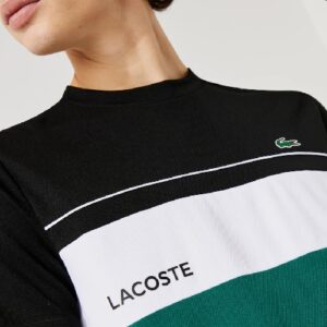 LACOSTE T-shirt sport noir color block