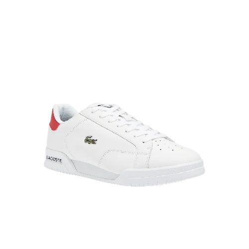 sneakers Lacoste sport chaussures baskets Lacoste tennis Twin serve blanc rouge magasin sport aventure à Orange