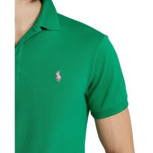 RALPH LAUREN Polo slim green coton stretch