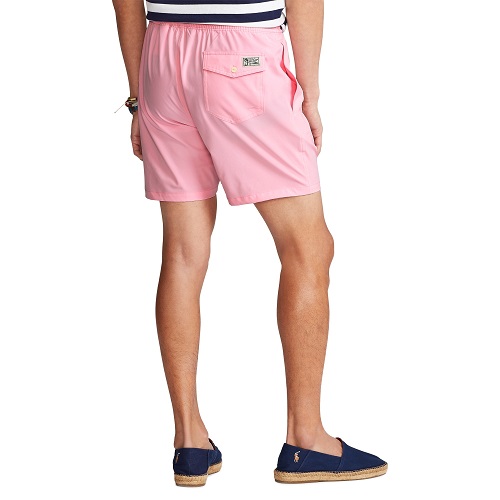 short de bain Ralph Lauren uni en polyester maillot de bain sport mode boutique sport aventure à Orange shorts bermudas maillots polos t-shirts