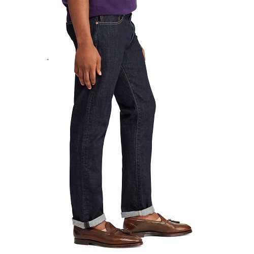 jean Ralph Lauren coupe droite ajustée brut pantalon ralph lauren slim boutique sport aventure mode Orange sport et mode
