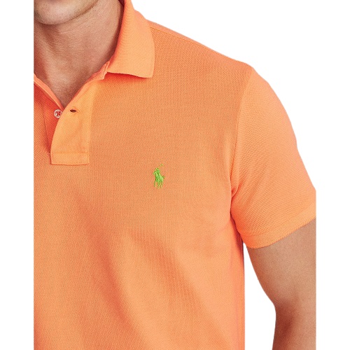 polo Ralph Lauren coton piqué slim orange magasin sport aventure à Orange mode et sport ralph lauren vetement et accessoires homme femme