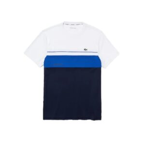 LACOSTE T-shirt sport bleu color block