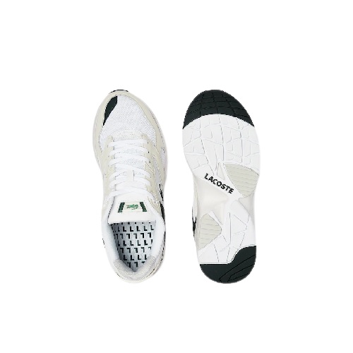 chaussures baskets Lacoste storm 96 blanc vert foncé sport et mode sneakers magasin sport aventure à Orange lacoste sport
