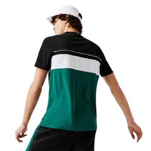 T-shirt lacoste sport léger tee-shirt noir et vert tennis lacoste sport boutique sport aventure à Orange