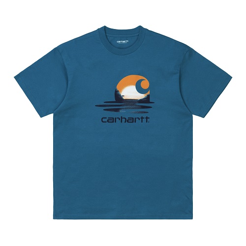 t-shirt Carhartt wip Lagoon manches courtes en coton magasin sport aventure Orange sport et mode short bermuda sweat t-shirt Carhartt wip