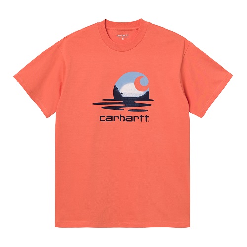 t-shirt Carhartt wip Lagoon manches courtes en coton magasin sport aventure Orange sport et mode short bermuda sweat t-shirt Carhartt wip