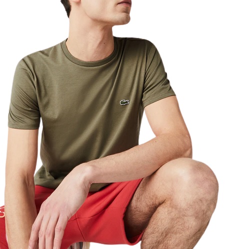 T-shirt Lacoste coton uni homme slim fit boutique sport aventure Orange sport et mode polo t-shirt short bermuda