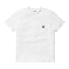 T-shirt Carhartt wip pocket blanc white t-shirt à poche sport aventure Orange