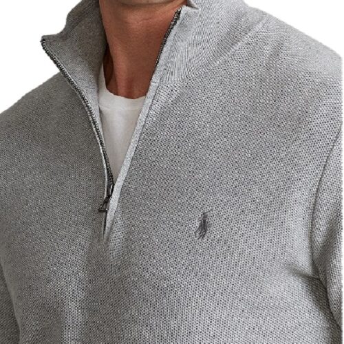 RALPH LAUREN Pull demi-zip andover coton pima