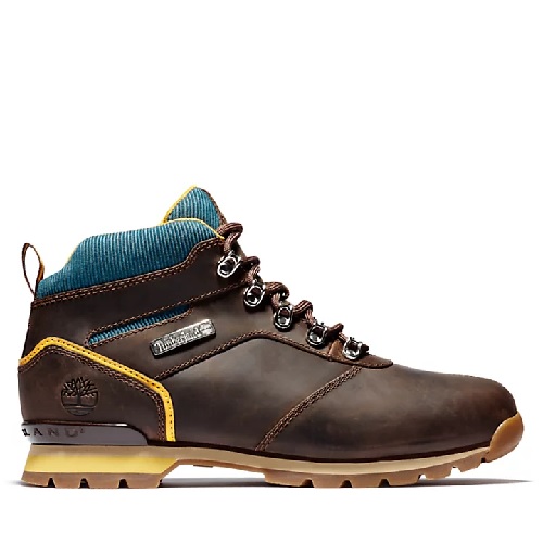 chaussures TIMBERLAN SPLITROCK bottines de randonnée timberland splitrock brown marron en cuir sport aventure Orange