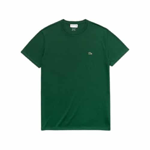 T-shirt Lacoste coton pima vert foncé léger en coton sport aventure orange