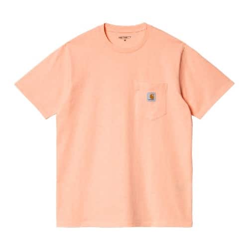 t-shirt Carhartt pocket grapefruit t-shirt poche Carhartt en coton orange sport aventure Orange
