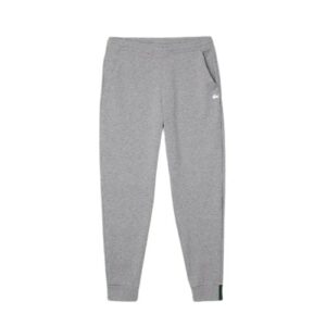 LACOSTE Pantalon jogging slim gris chiné en coton