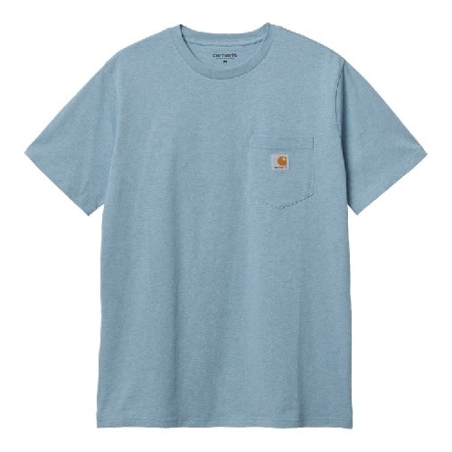 t-shirt Carhartt pocket blue heather t-shirt poche Carhartt en coton orange sport aventure Orange