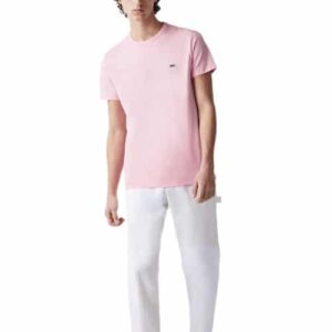 LACOSTE T-shirt Pima rose col rond