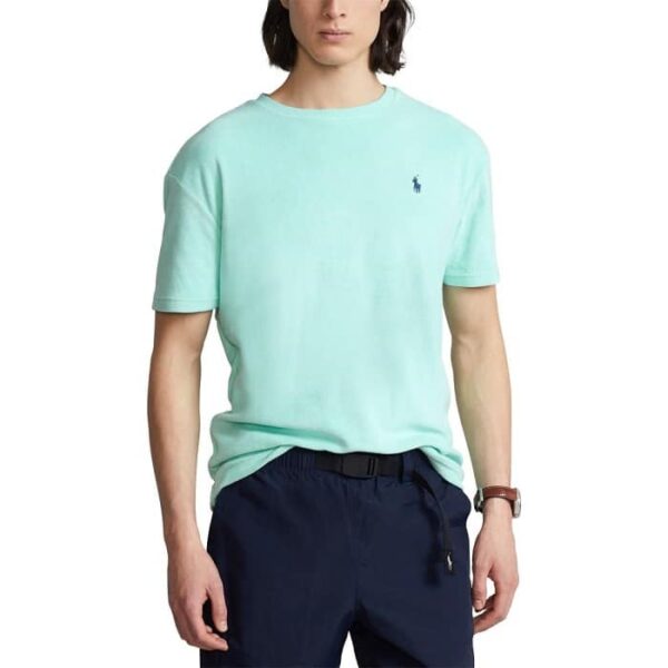 t-shirt ralph lauren verde vert en coton sport aventure Orange