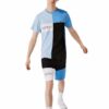 t-shirt Lacoste sport bleu color-block en piqué résistant ultra dry sport aventure Orange