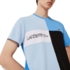 t-shirt Lacoste sport bleu color-block en piqué résistant ultra dry sport aventure Orange
