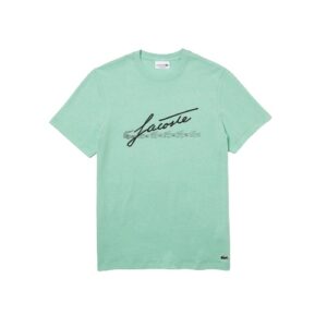 LACOSTE T-shirt Signature vert crocos