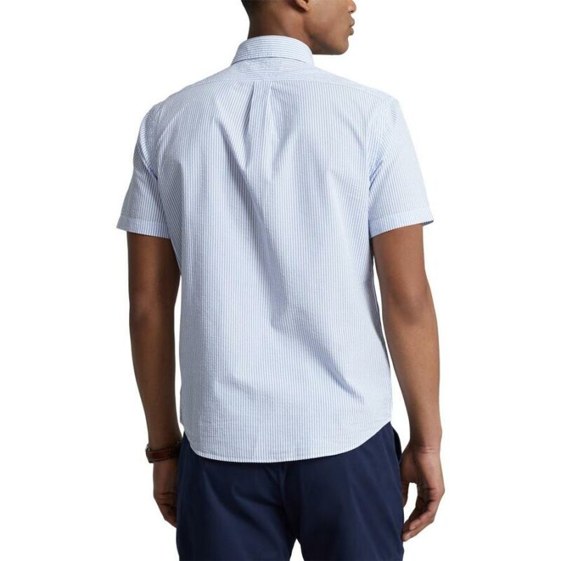 chemise manches courtes ralph lauren marine légère chemisette ralph lauren sport aventure Orange