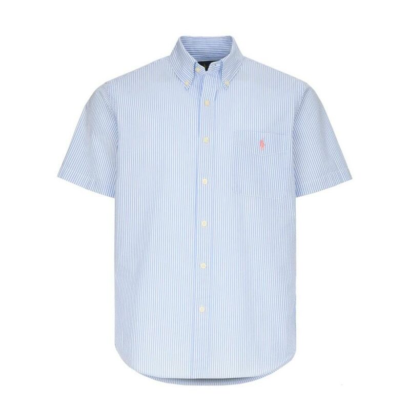 chemise manches courtes ralph lauren marine légère chemisette ralph lauren sport aventure Orange