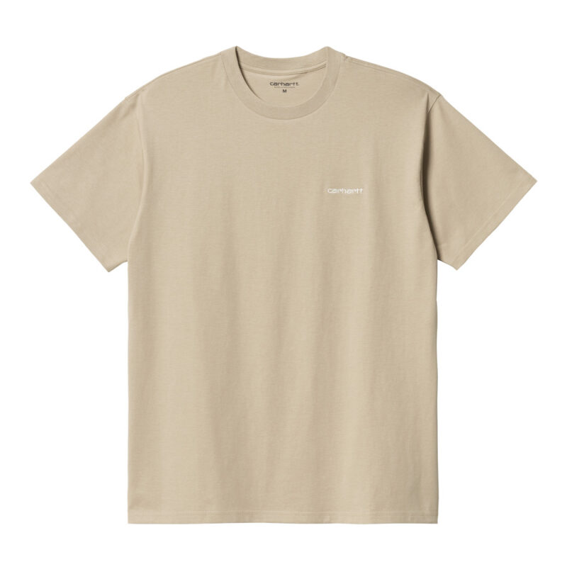 T-shirt carhartt beige t-shirt script embroidery wall sport aventure 0range