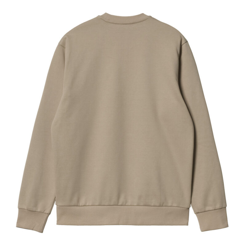 Sweatshirt carhartt wip script wall beige sport aventure Orange