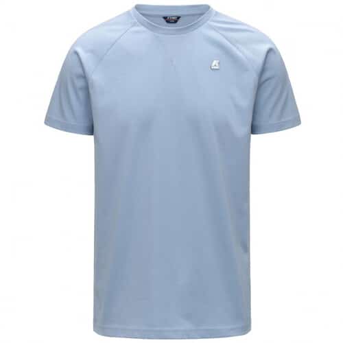t-shirt k way en coton blue avio t-shirt edwing logo blanc homme sport aventure Orange