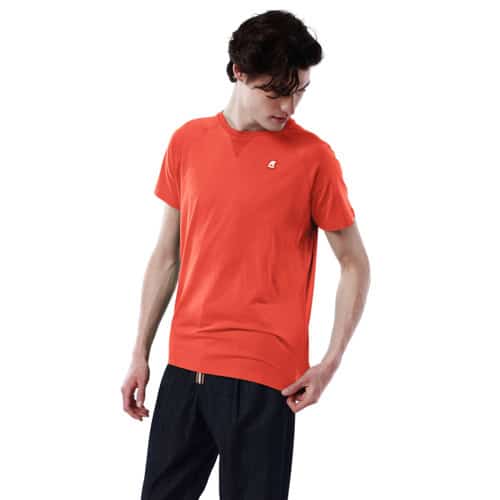 t-shirt k way orange homme en coton sport aventure orange