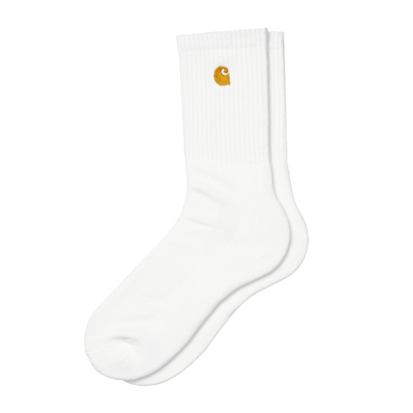carhartt chase socks white chaussettes carhartt blanc sport aventure Orange