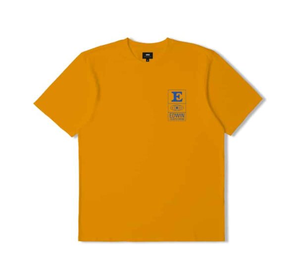t-shirt EDWIN unlimited yellow sport aventure Orange